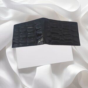 Vero Cocco Trifold Wallet | Genuine Alligator | Black | Made in Italy